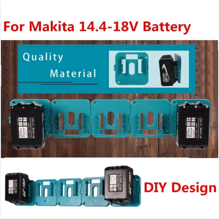ที่วางแบตเตอรี่สําหรับ Makita / DaYi /Dewalt /OSUKA - ขายึดพลาสติก ABS, ติดตั้งง่าย, สําหรับโรงรถ, เวิร์คช็อปและรถบรรทุกทํางาน (1/5/10 ชิ้น)
