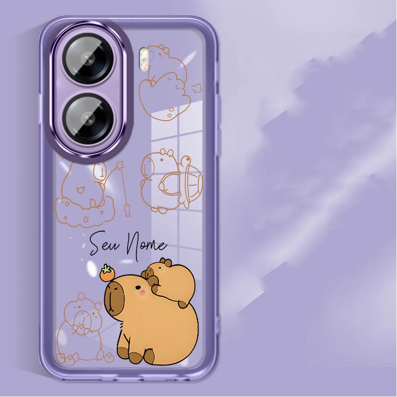 OPPO A6t 5G A6t Pro A6t Capybara ชื่อที่กําหนดเองฝาครอบป้องกันการล่มสลายการออกแบบการ์ตูน Soft Case