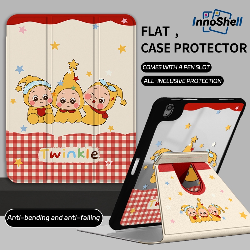 InnoShell พร้อมส่ง เคส iPad Gen10 Gen11 Air7 Pro13 ที่ใส่ปากกา การ์ตูน เคสiPadหมุน 360° Air6 11/13