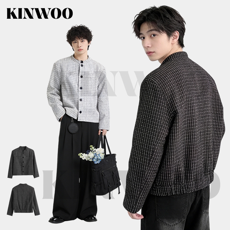 KINWOO แจ็กเก็ตสไตล์ชายชาแนล  แบบบาง ฤดูใบไม้ร่วง 2026 สไตล์สตรีท Unisex ใส่ได้ทั้งชายหญิง เนื้อผ้านุ่ม #แฟชั่นชาแนล #เสื้อนอกสตรี"
