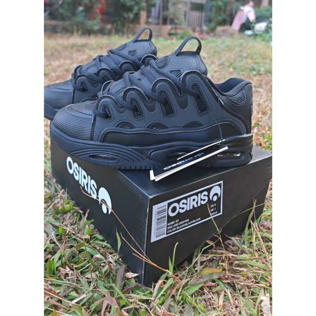 รองเท้าสเก็ต Osiris D3 Black Knight 3M สะท้อน Hip Hop คู่ Full Air Cushion Jumbo Street รองเท้าสเก็ต