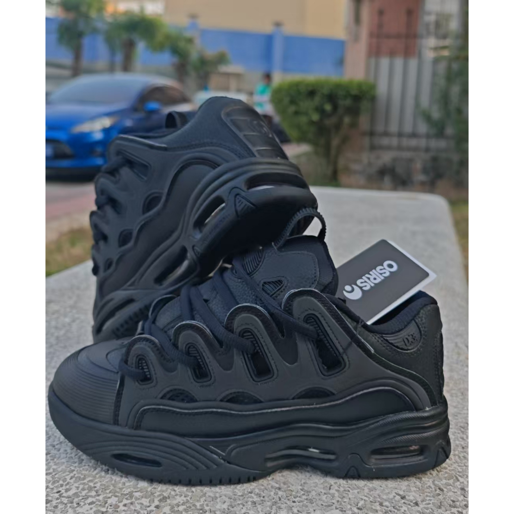 รองเท้าสเก็ต Osiris D3 Black Knight 3M สะท้อน Hip Hop คู่ Full Air Cushion Jumbo Street รองเท้าสเก็ต