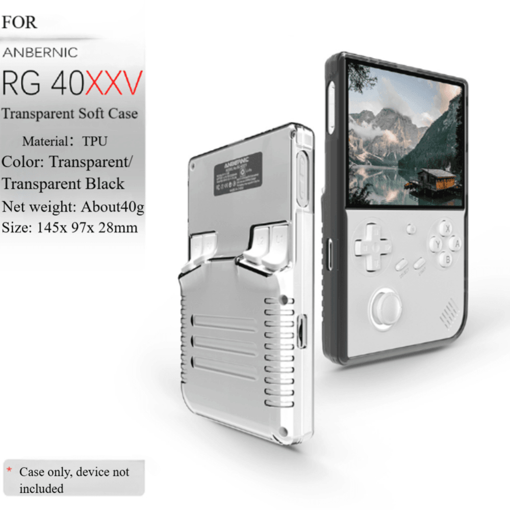 คอนโซลเกมมือถือป้องกันกรณีคอนโซลเกมโปร่งใสสําหรับ ANBERNIC RG40XXV