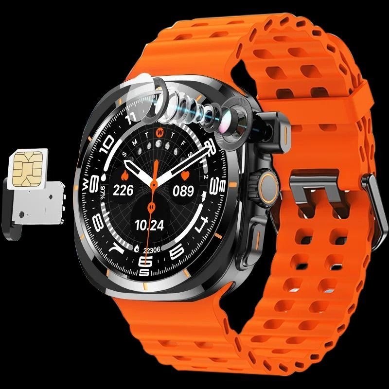 2026 SmartWatch BW8 ultra ซิมการ์ด 4G เครือข่าย HD กล้องสําหรับ Android IOS ผู้ชายผู้หญิงโทรศัพท์โทร
