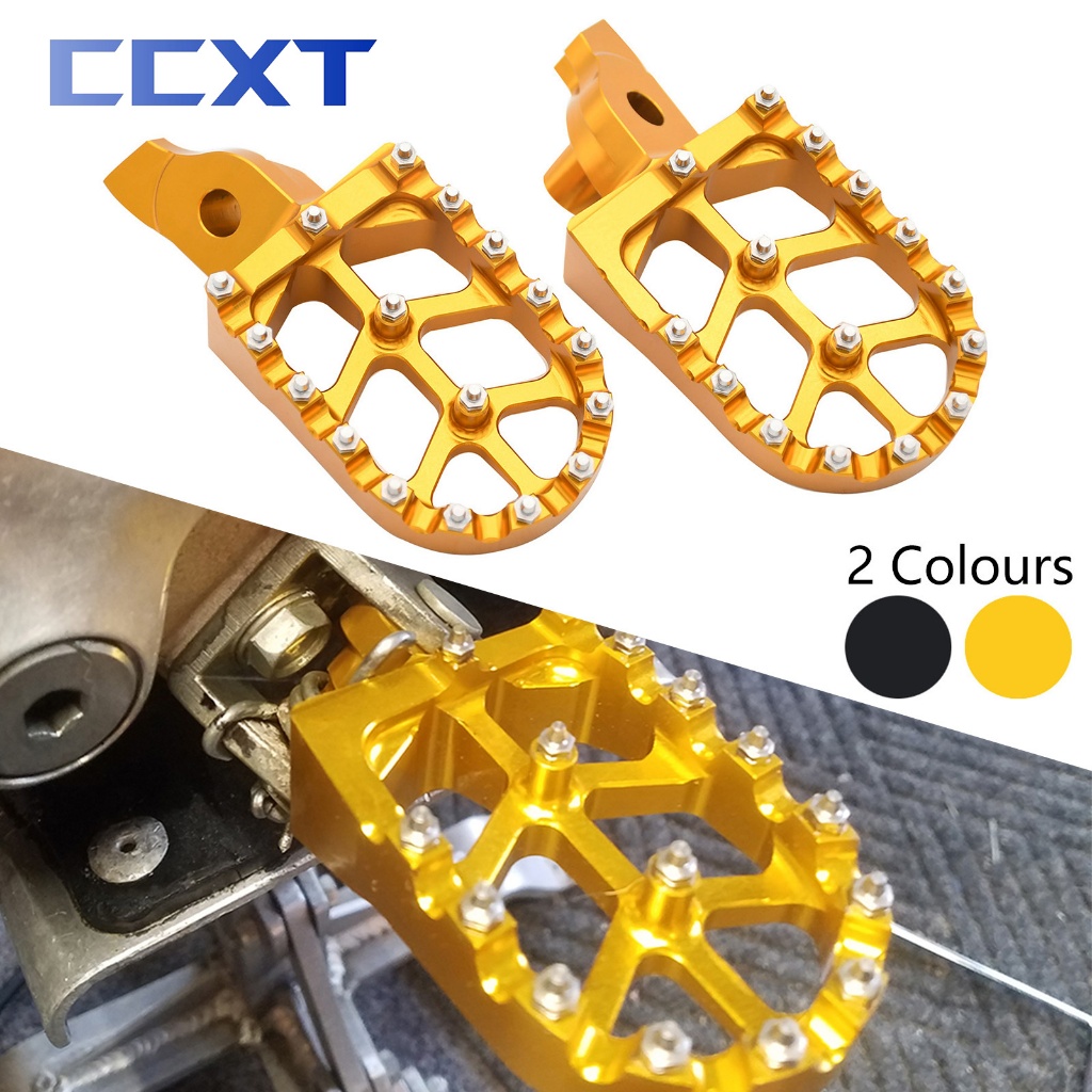รถจักรยานยนต์ CNC อลูมิเนียมที่วางเท้าเท้าเหยียบสําหรับ RMZ250 RMZ 250 2007-2009 RMZ 450 RMZ450 2005