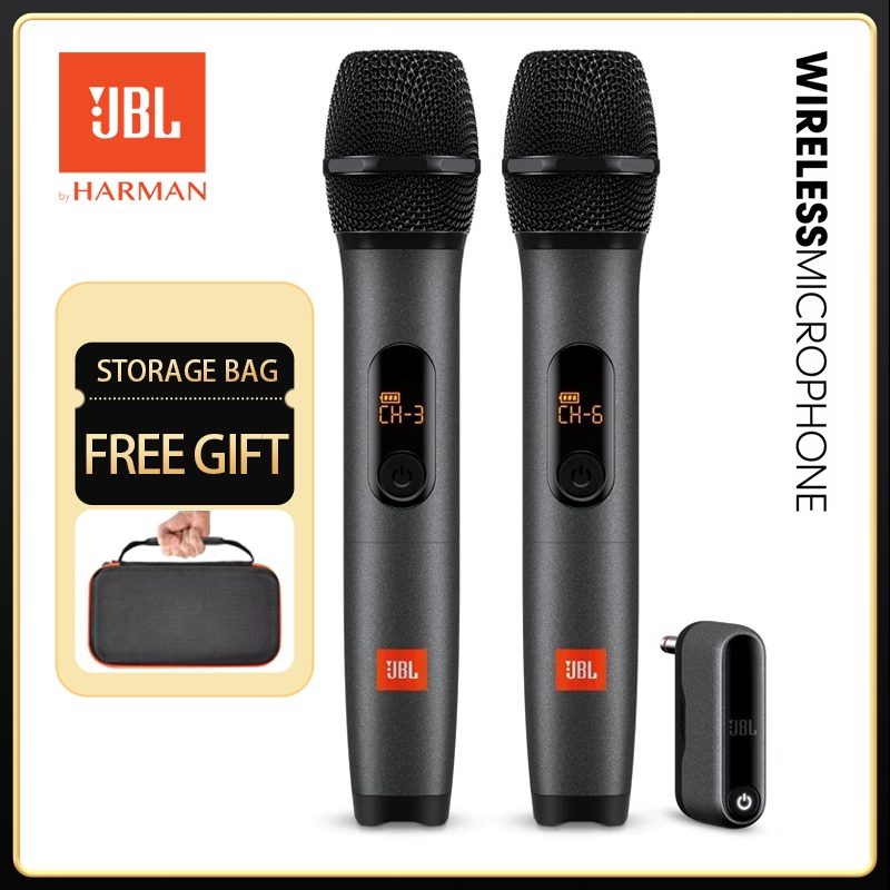 ไมโครโฟนไร้สาย JBL UHF แบบชาร์จได้ ไมค์ไร้สายแบบถือ ชุดไมค์มืออาชีพ