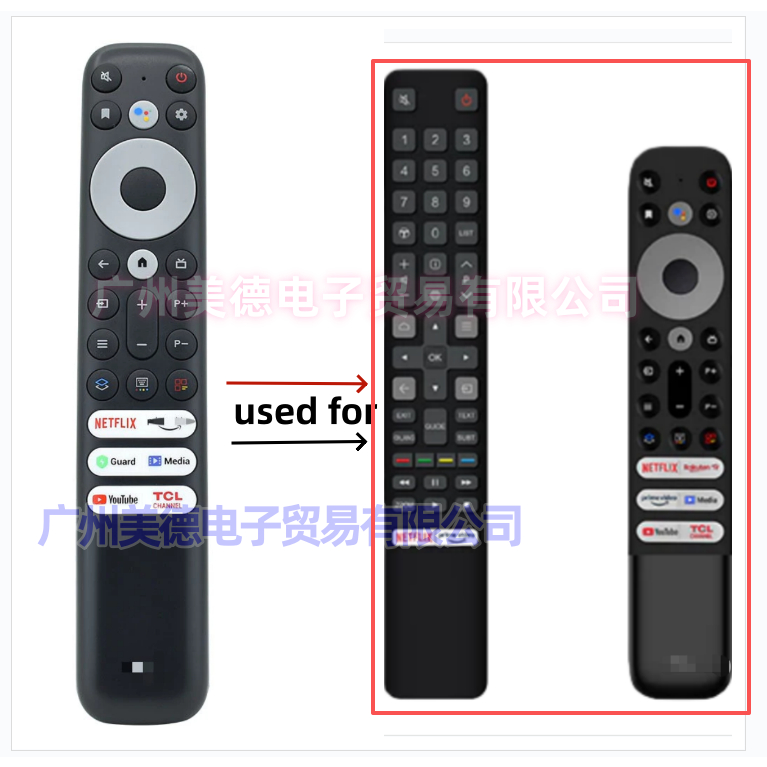 สําหรับมือสอง TCL 55P635 TCL 75P735 (55", 4K, HDR) : Intelligent (Voice and no Voice) รีโมทคอนโทรล(B