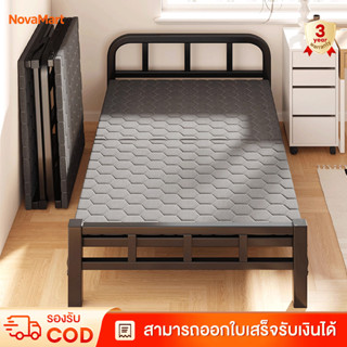 เตียงพับ เตียงเดี่ยว ไม่ต้องติดตั้ง ที่เก็บของแบบพับได้ รับน…