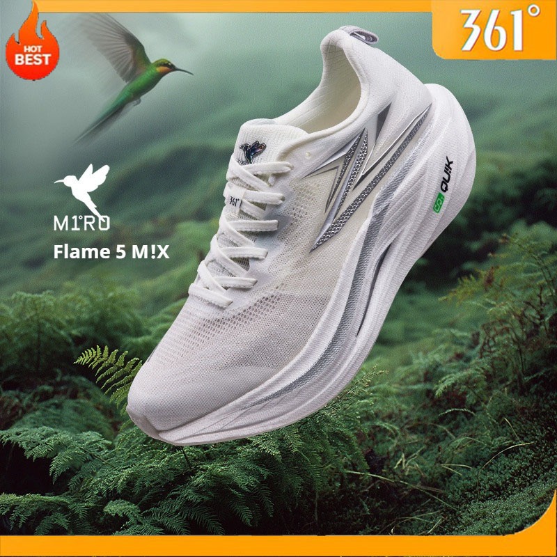 【จัดส่งจากกรุงเทพฯ】361 Degrees Flame 5 Mix Men Women รองเท้าวิ่งมืออาชีพ 672612214