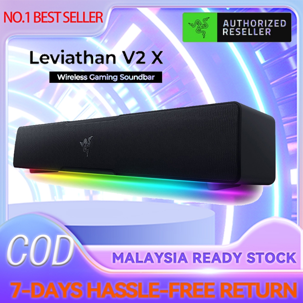 Razer Leviathan V2 X PC Soundbar | ไดรเวอร์เต็มรูปแบบการออกแบบขนาดกะทัดรัด Chroma RGB Bluetooth 5.0