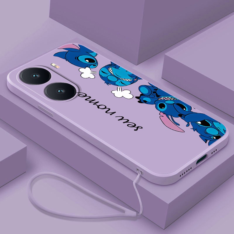 OPPO A6t 5G A6t Pro A6t Stitch ชื่อกรณีที่กําหนดเองการออกแบบการ์ตูนซิลิโคนเหลว