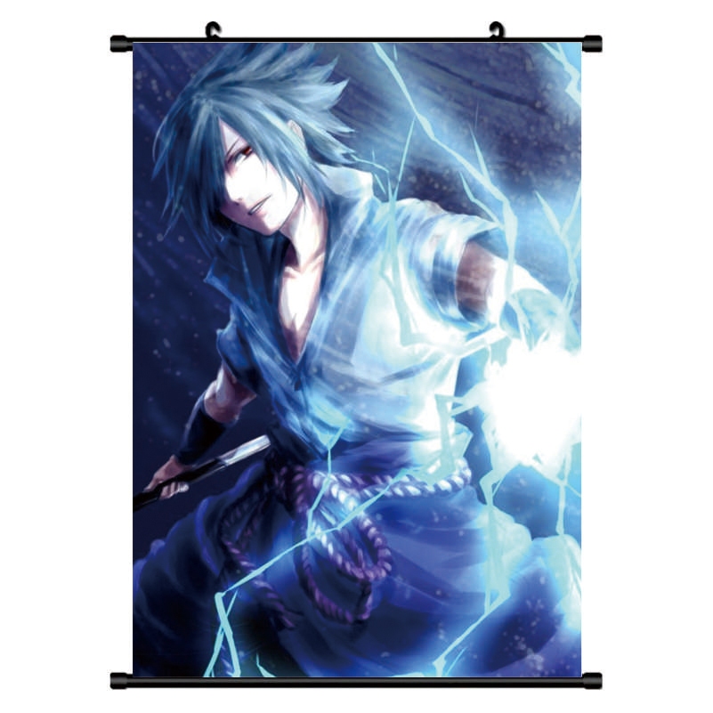 Naruto ภาพวาดหอพักนักเรียนตกแต่ง Uzumaki Naruto Sasuke Akatsuki Organization พัดลมสินค้าของขวัญ