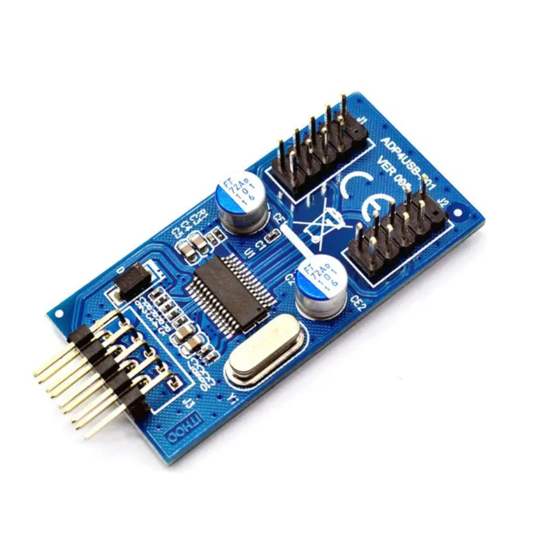 เมนบอร์ด 9Pin USB Header ถึง 2 ชายสายการ์ด 9Pin HUB USB 2.0 9 Pin Connector พอร์ต Splitter