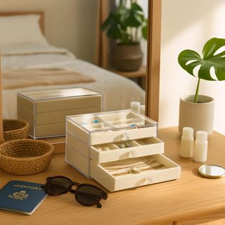 กล่องเครื่องประดับอะคริลิค 3 ลิ้นชัก, ที่เก็บเครื่องประดับแล…