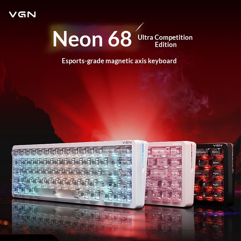 VGN Neon 68 Esports สวิตช์แม่เหล็ก คีย์บอร์ดแบบกําหนดเอง RGB แบบถอดเปลี่ยนได้แบบร้อน