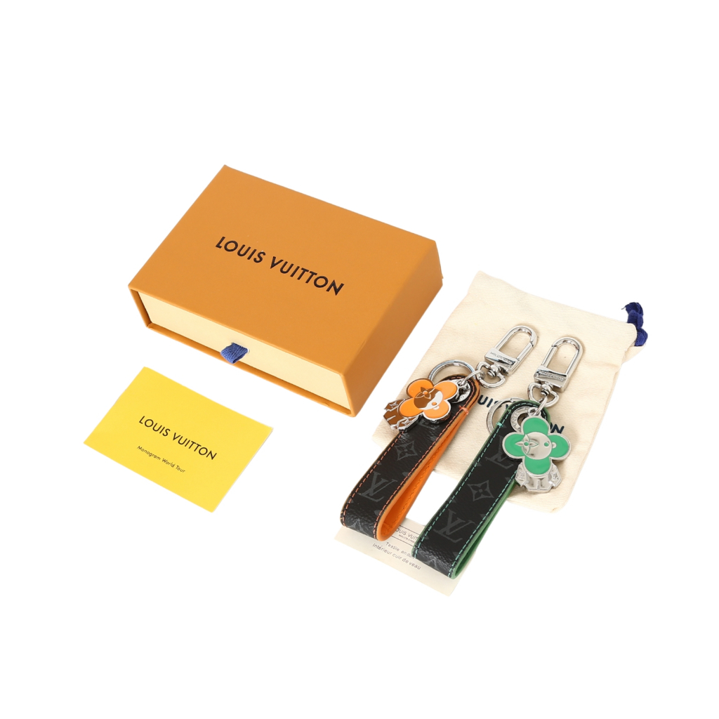 LVมาสคอตแบรนด์แกะสลักโลหะ จะอะไรคู่สไตล์สีดํา-กระเป๋าเครื่องประดับและพวงกุญแจหมายเลข: ม01821-ราคาเว็