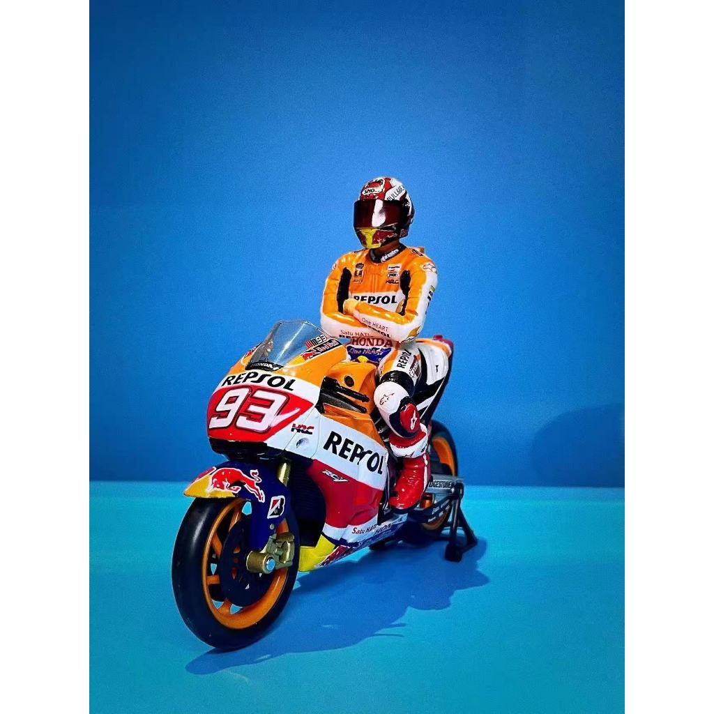 1:12 Marc Márquez #93 Marquez Repsol Honda MotoGP Alloy Motorcycle Model with Rider Figure