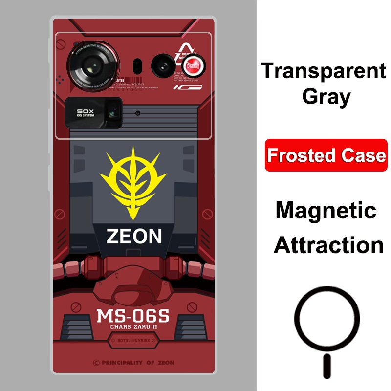 สําหรับ Nubia Z80 Ultra Magnetic สําหรับ ZTE Nubia Z80Ultra Clear Matte สีเทา TPU ซิลิโคน Soft Shell