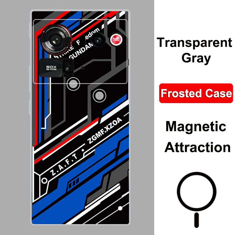 สําหรับ Nubia Z80 Ultra Magnetic สําหรับ ZTE Nubia Z80Ultra Clear Matte สีเทา TPU ซิลิโคน Soft Shell