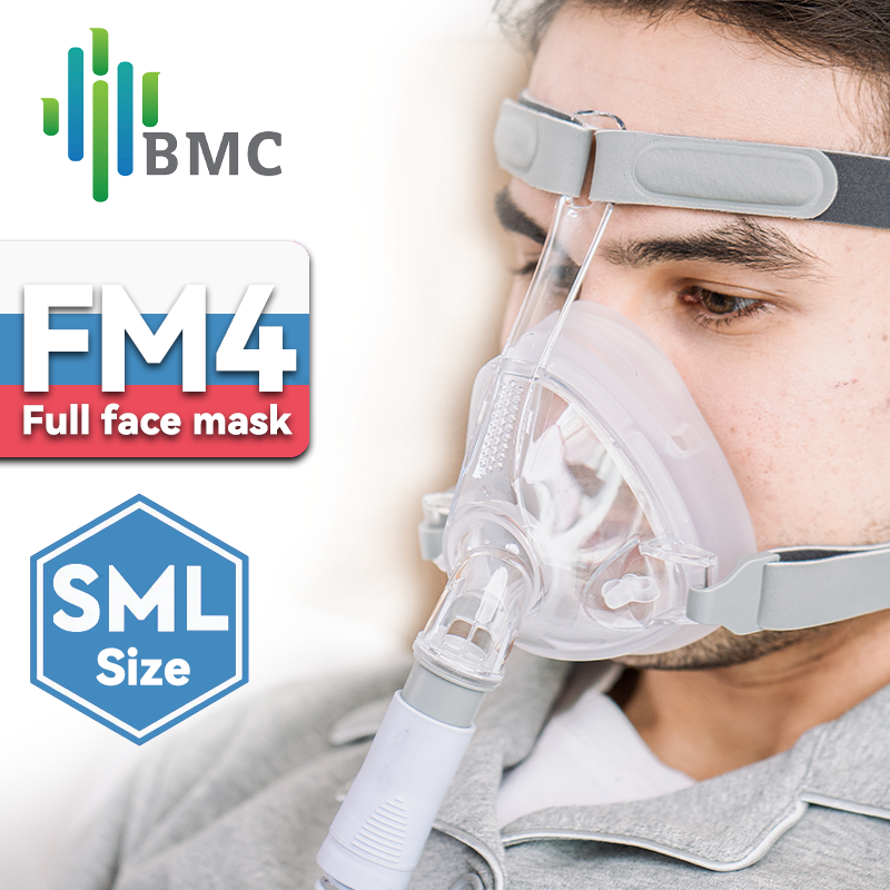 BMC Full Face Mask FM4 พร้อมหมวกปรับได้ 3 ขนาดหมอนอิง