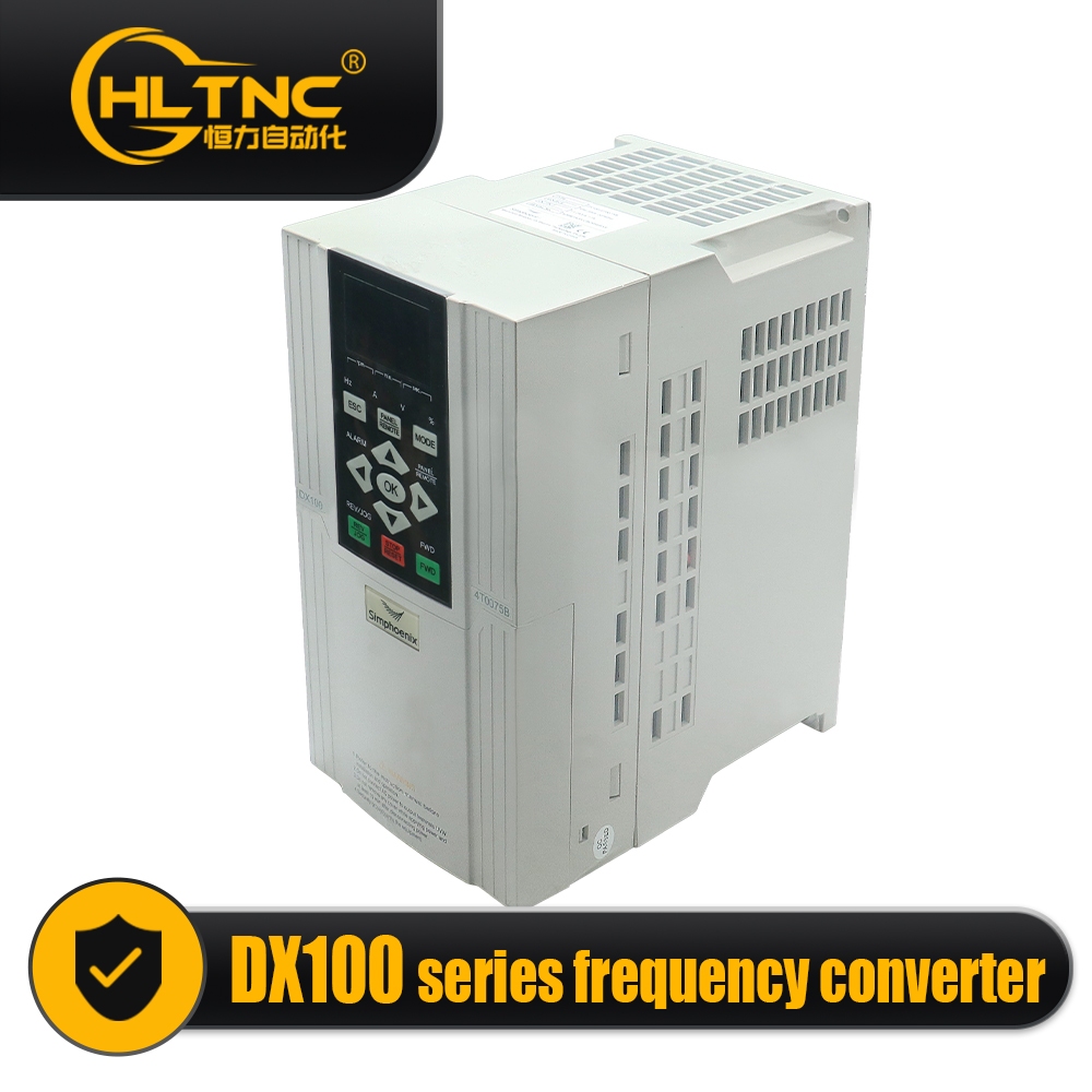 HLTNC 7.5KW Simphoenix ความถี่อินเวอร์เตอร์ 1P หรือ 3P DX100 380V 220V เอาต์พุต 17A ความถี่ Converte