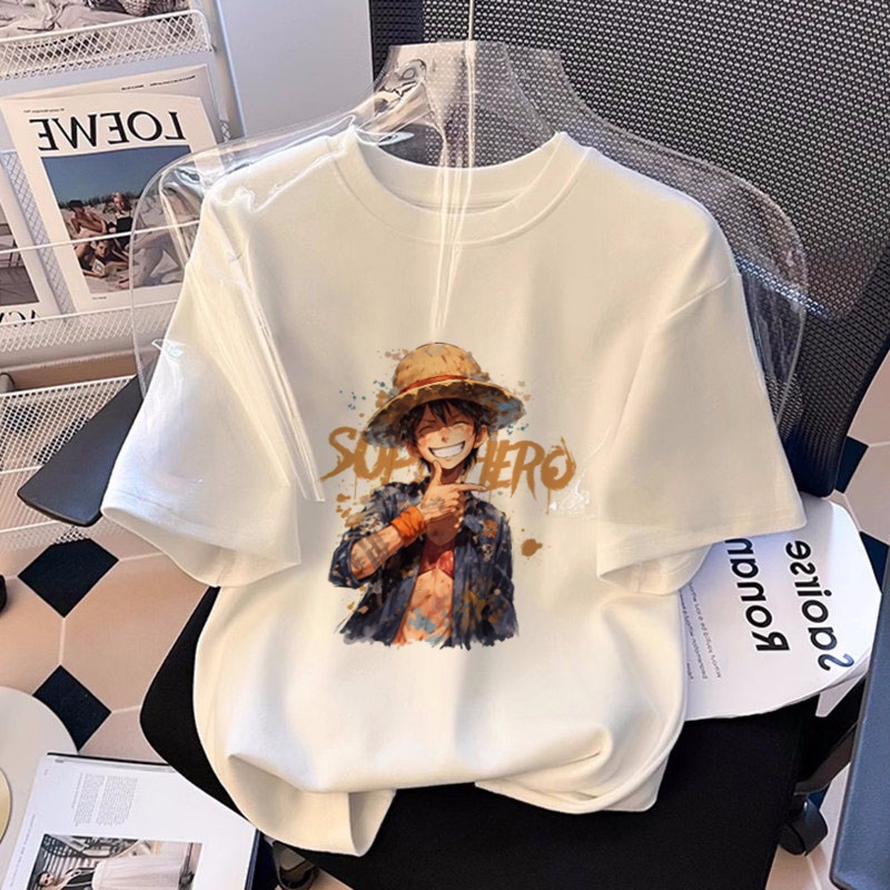 เสื้อยืดเด็กแบรนด์ NASALEE ลายลูฟี่ วันพีซ การ์ตูน สำหรับเด็ก 3-16 ปี เนื้อผ้าฝ้ายนิ่ม ใส่สบาย จัดส่