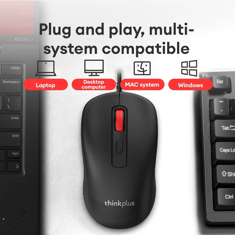 Lenovo ThinkPlus M10 เมาส์มีสาย USB thumbnail 7