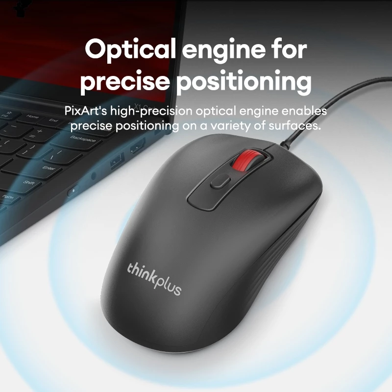 Lenovo ThinkPlus M10 เมาส์มีสาย USB thumbnail 5