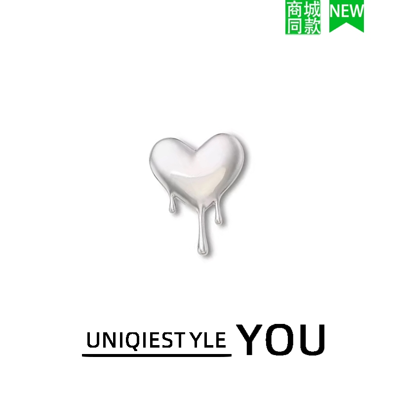 สไตล์ใหม่รองเท้าหัวเข็มขัดหลุมรองเท้าเครื่องประดับดอกไม้ ทําเอง ที่ถอดออกได้เนื้อเงินเชอร์รี่รักหัวใจ ค โครโตเบอร์ ชุด 5 ชิ้น - รูปที่ 2