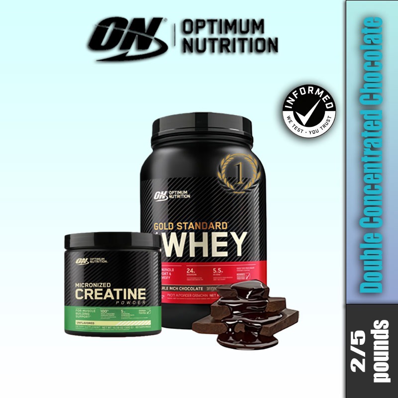 [ON]Gold Standard Whey Protein Powder Double Rich Chocolate(5LBS/2LBS)