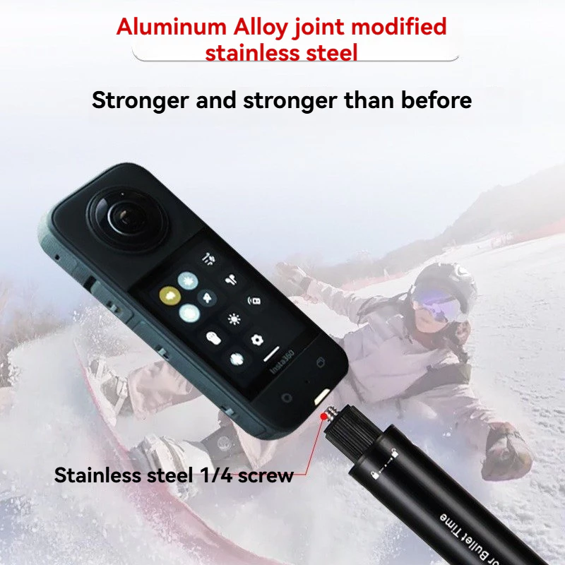 สําหรับ DJI GoPro 1.2/2/3M ไม้เซลฟี่ที่มองไม่เห็นสําหรับ Insta360 X5 X4 X3/X2 Selfie Stick Bullet Time Bundle Handle สําหรับ  อุปกรณ์เสริมกล้องพาโนรามา thumbnail 9
