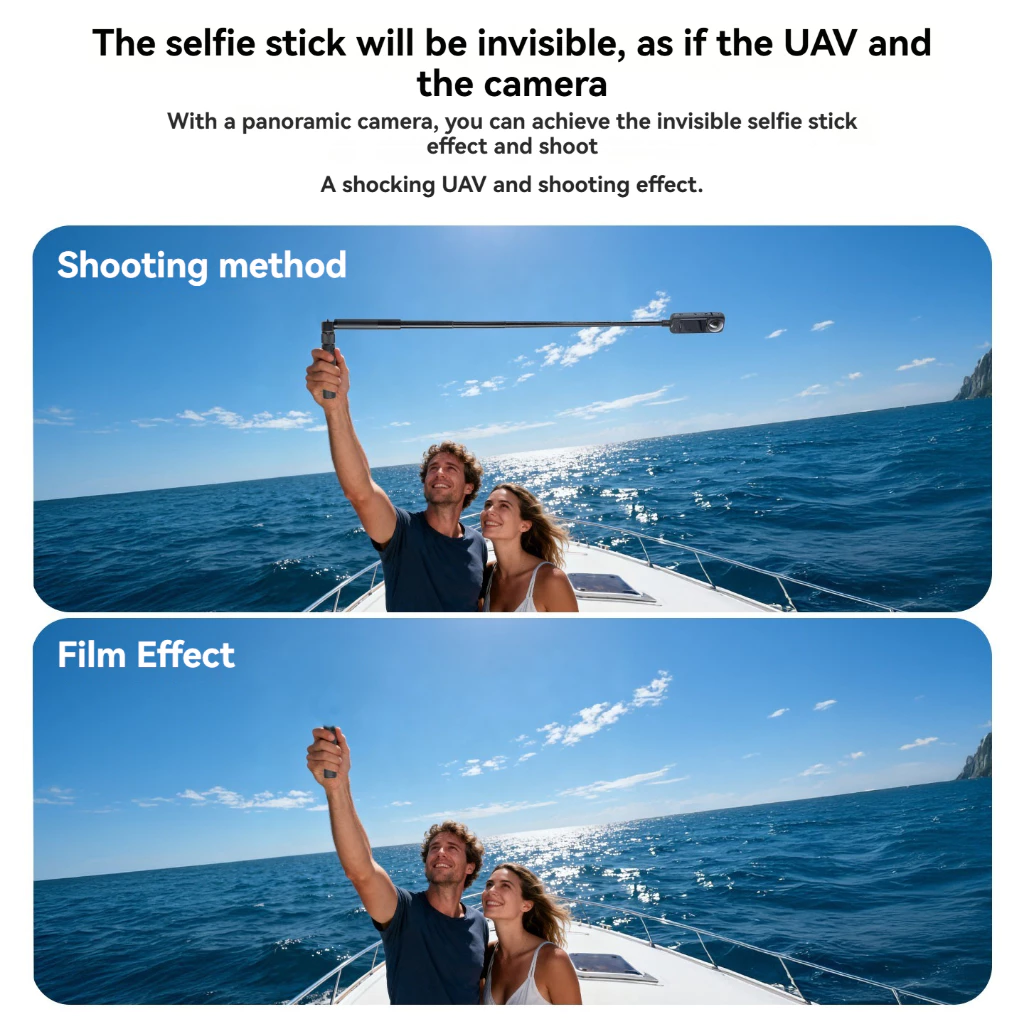สําหรับ DJI GoPro 1.2/2/3M ไม้เซลฟี่ที่มองไม่เห็นสําหรับ Insta360 X5 X4 X3/X2 Selfie Stick Bullet Time Bundle Handle สําหรับ  อุปกรณ์เสริมกล้องพาโนรามา thumbnail 4
