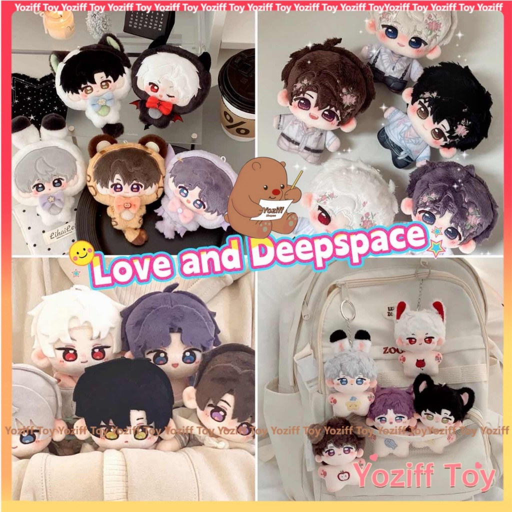ใหม่! 10 ซม.Love and Deepspace Sylus Caleb Xavier Zayne Rafayel ดอกไม้อะนิเมะเกมยัดไส้ Plushies ตุ๊กตาเสื้อผ้าพวงกุญแจกระเป๋าจี้
