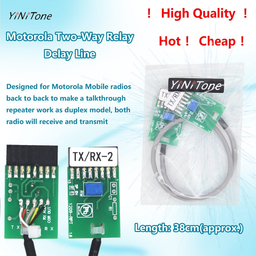 วิทยุ TX/RX-2 เวลา Delay bi-directional สําหรับ Motorola CDM750 M1225 CM300 GM300 รีเลย์สถานี Repeat