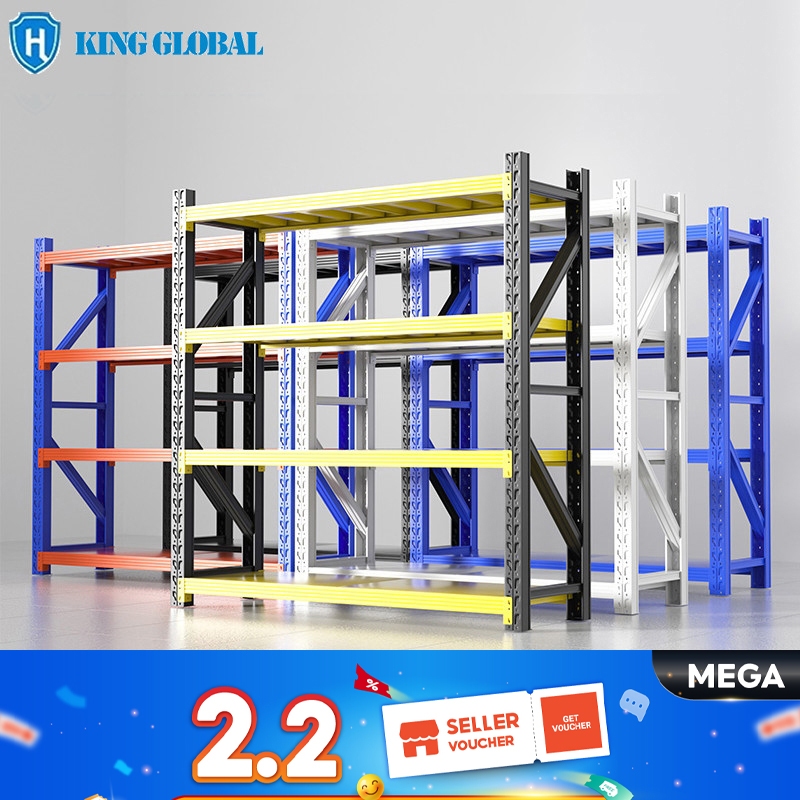 [2.2] ชั้นวางสินค้าคลัง ชั้นวางของ หนาพิเศษ ขนาด 200*60*200 ซม. รองรับน้ำหนักได้ 250 กิโลกรัม/ชั้น จัดส่งด่วน