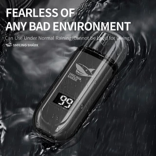 SMILING SHARK BM322 ที่กันจอนขนจมูกแบบชาร์จไฟได้ มอเตอร์เสียงรบกวนต่ํา 360° หัวใบมีด Type-C Comfort โดยไม่ต้องดึงผมหูล้างทําความสะอาดได้เต็มรูปแบบคิ้วตัดแต่ง