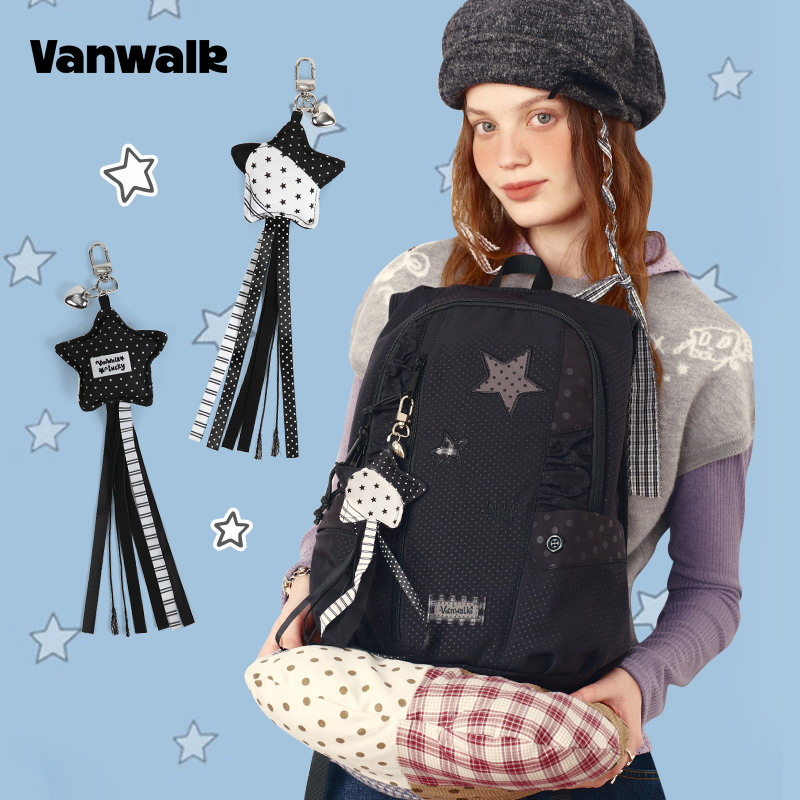 Vanwalk ออกแบบน่ารัก Star Pendant Bag Keyring Pony Series K663