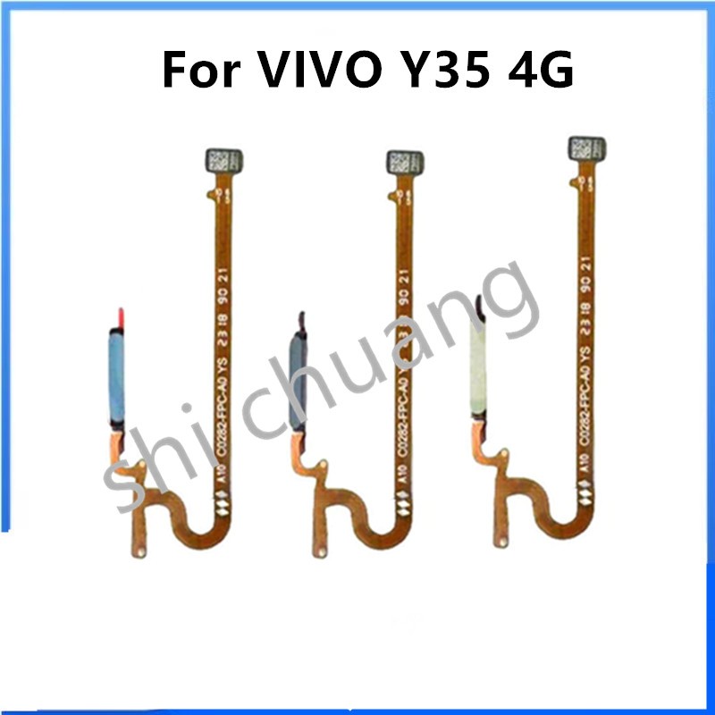 ลายนิ้วมือ Touch Sensor Finger Power Switch ON OFF ปุ่มด้านข้าง Key Flex Cable สําหรับ VIVO Y35 4G