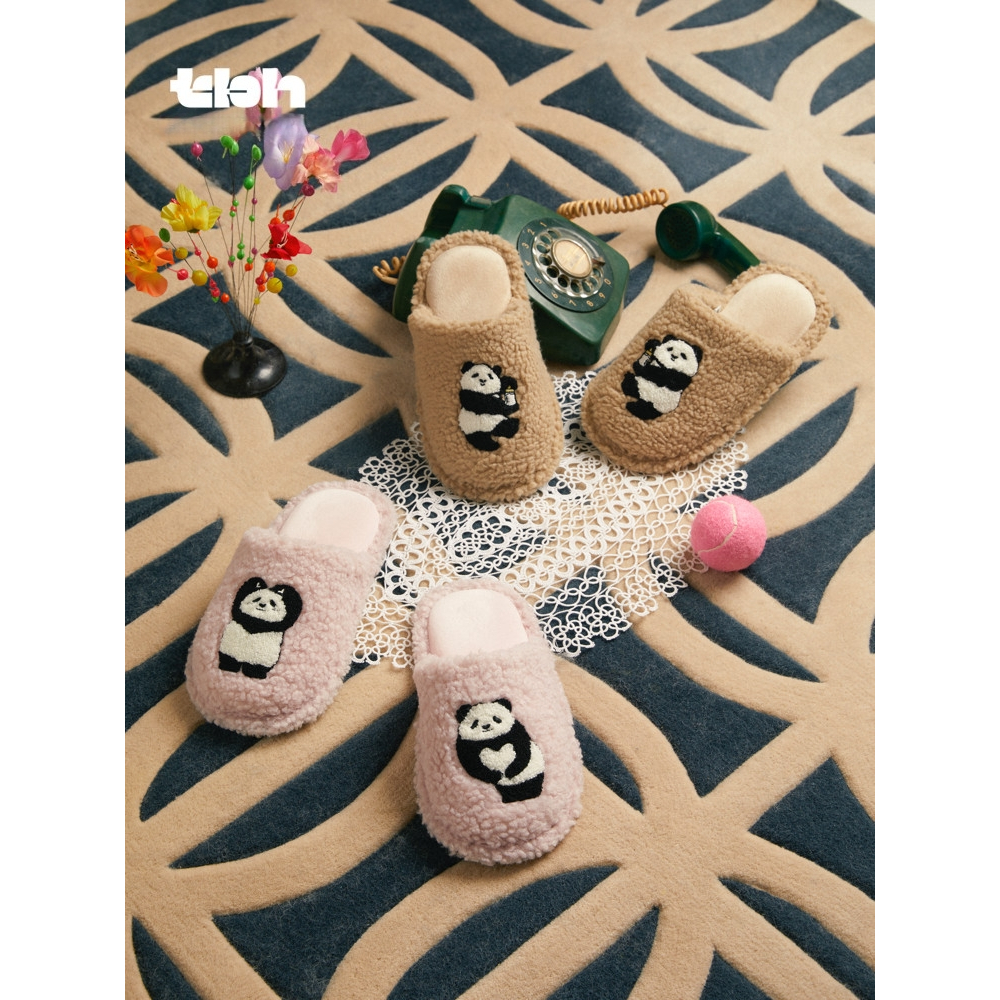 【ลด 20% กดติดตามรับโค้ด】tbh Panda PomPom ส тапปี้ขนสัตว์ คู่รัก ใช้ในบ้าน ของขวัญ