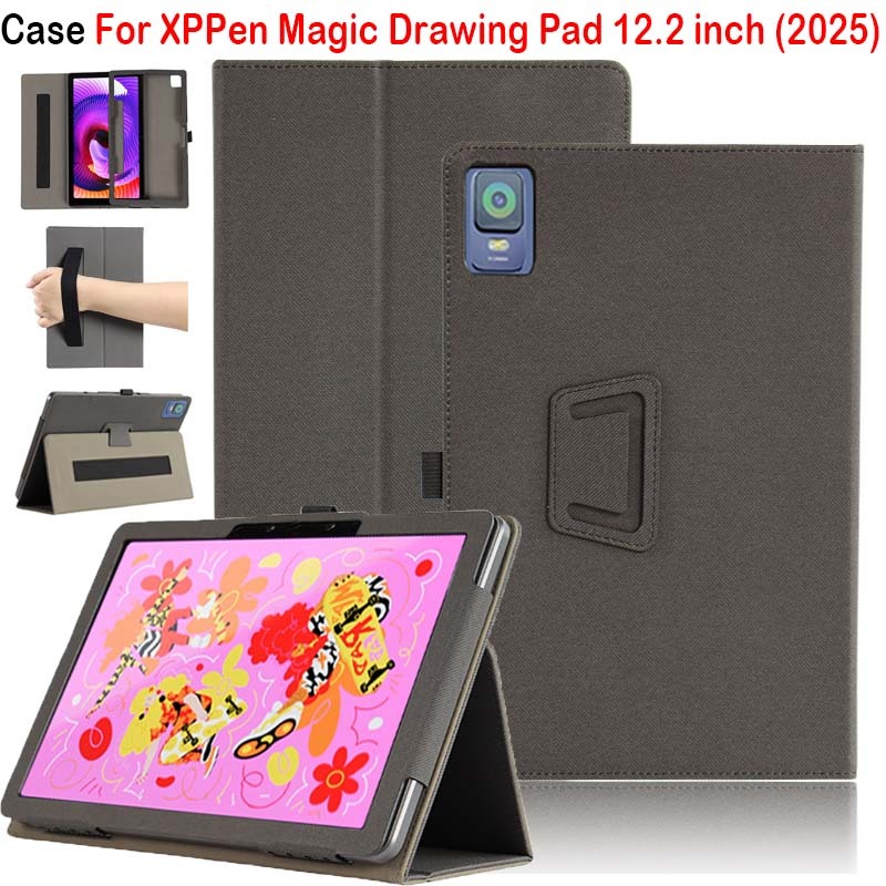 สําหรับ XPPen Magic Drawing Pad 12.2 นิ้ว (2025) คุณภาพสูง PU หนังสมาร์ท Auto-Sleep Stand ฝาครอบ Mag
