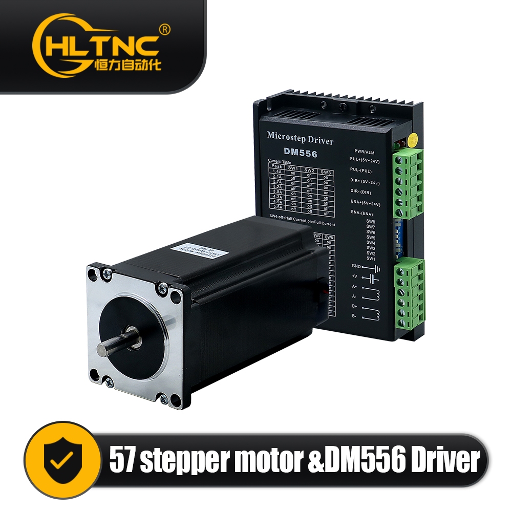 HLTNC NEMA 23 Stepper Motor Kit DM556 Driver – 1.2-3Nm 3A 4 สาย 57HS มอเตอร์ + 20-50V 5.6A Digital Stepper Drive สําหรับ CNC Router 3D เครื่องพิมพ์