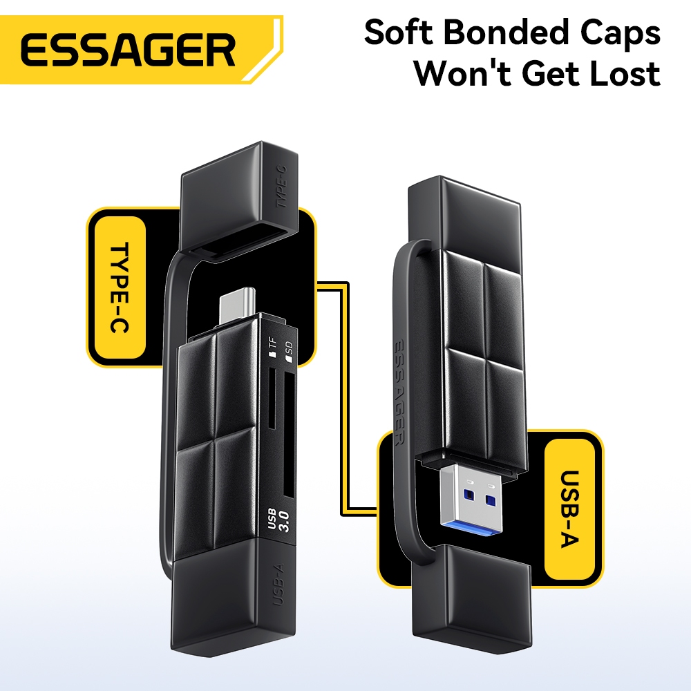 เครื่องอ่านการ์ด Essager USB2.0 /USB3.0 &USB C ถึง SD TF สําหรับอุปกรณ์เสริมแล็ปท็อปพีซีเครื่องอ่านการ์ดหน่วยความจําอัจฉริยะอะแดปเตอร์การ์ด SD ราคา ถูกที่สุด ดีลบีเคเค แกลเลอรีภาพที่ 4