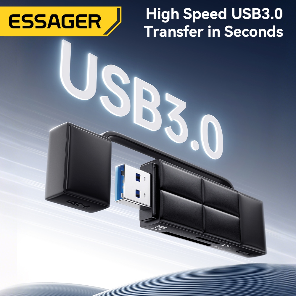 เครื่องอ่านการ์ด Essager USB2.0 /USB3.0 &USB C ถึง SD TF สําหรับอุปกรณ์เสริมแล็ปท็อปพีซีเครื่องอ่านการ์ดหน่วยความจําอัจฉริยะอะแดปเตอร์การ์ด SD ราคา ถูกที่สุด ดีลบีเคเค แกลเลอรีภาพที่ 6