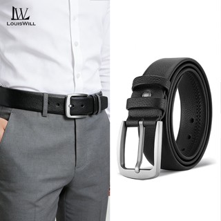 LouisWill เข็มขัดผู้ชายแฟชั่นเข็มหัวเข็มขัดเข็มขัดไฟเบอร์เข็…