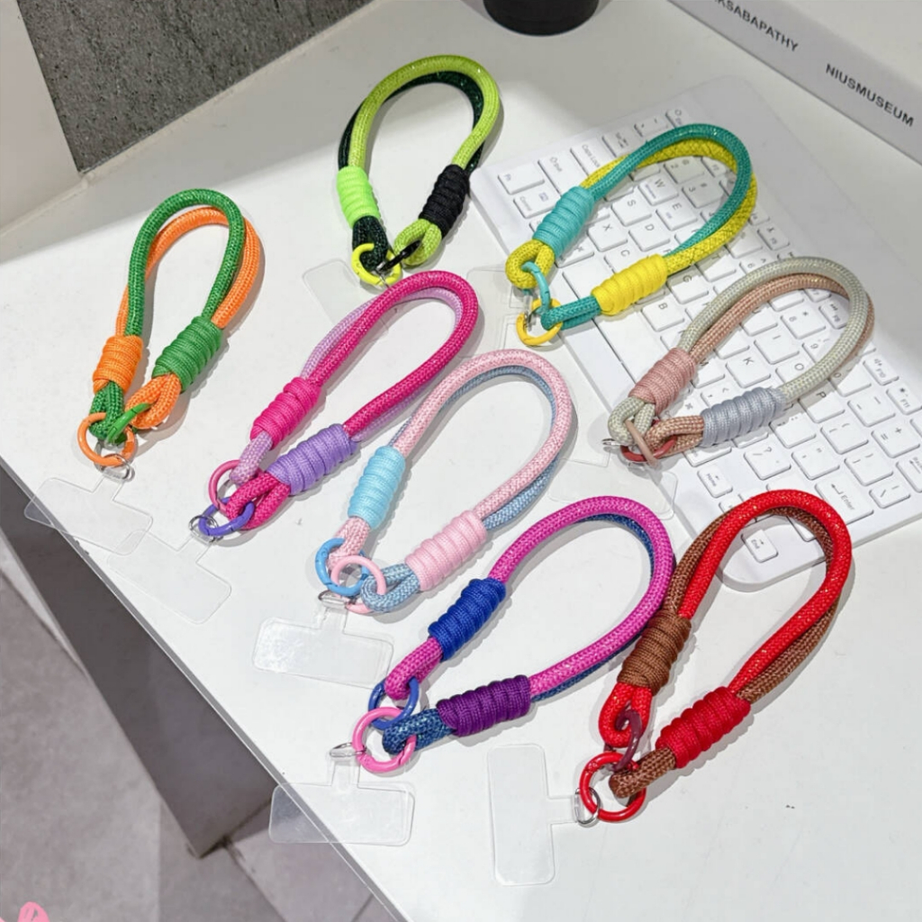 ใหม่โทรศัพท์มือถือเชือกเส้นเล็กสร้อยข้อมือโซ่สายรัดข้อมือคมชัดสีอุปกรณ์เสริมหรูหรารถพวงกุญแจกระเป๋าเสน่ห์