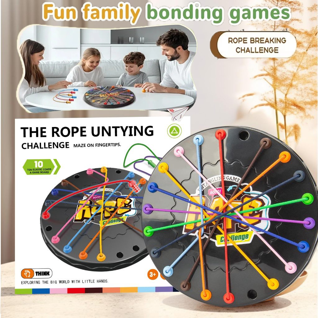 Twisted Rope Puzzle Game Brainy Knots Rope Untangle Board Game Untied Challenge Logic Thinking Strategy Table Game