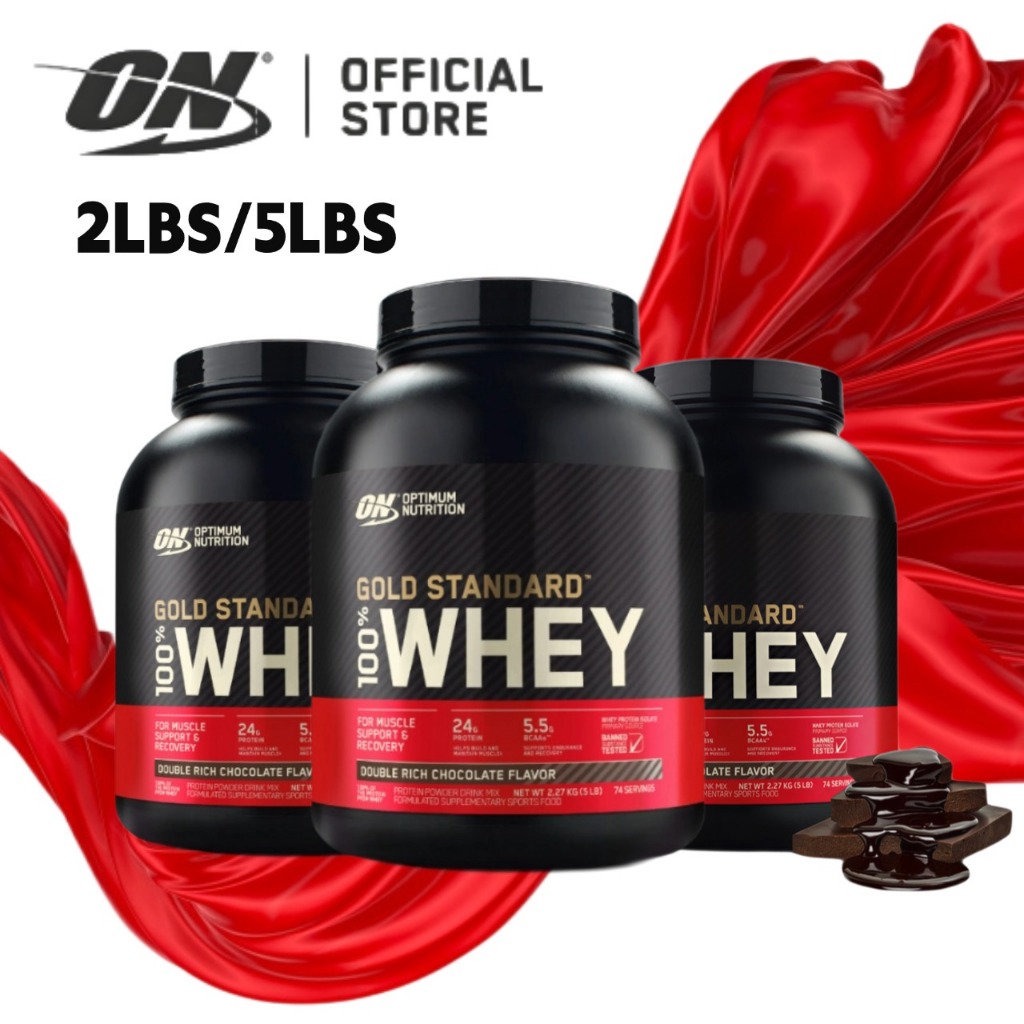 Optimum Nutrition Gold Standard100% เวย์ (2lbs/5lbs )การกู้คืนอาคารกล้ามเนื้อลีน