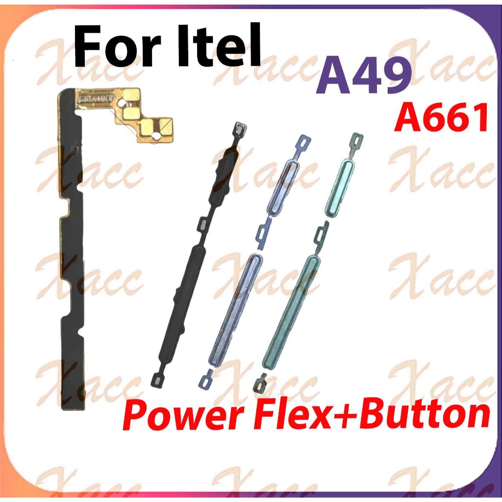 สําหรับ Itel A49 A661 A661L ปุ่มปรับระดับเสียงสายไฟ Flex Cable พร้อม ON OFF ด้านข้าง Key Output Ribb