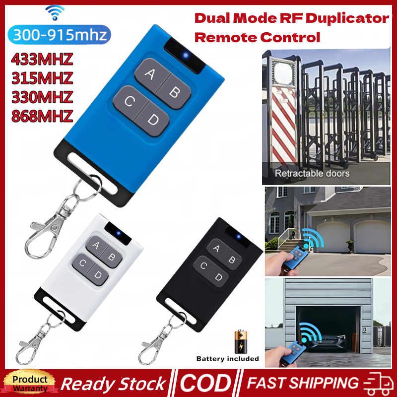 🚀ส่งจากไทย🚀 300-915Mhz  รีโมตคอนโทรลไร้สาย 4 คีย์ คัดลอกการควบคุมระยะไกล
