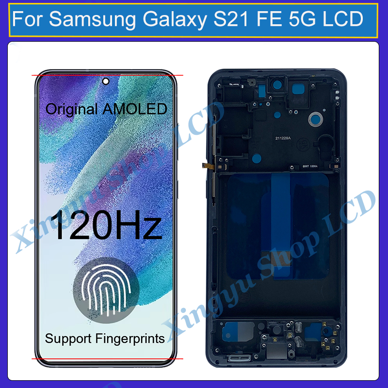 Original AMOLED สําหรับ Samsung Galaxy S21 FE 5G SM-G990B รูปที่ 7